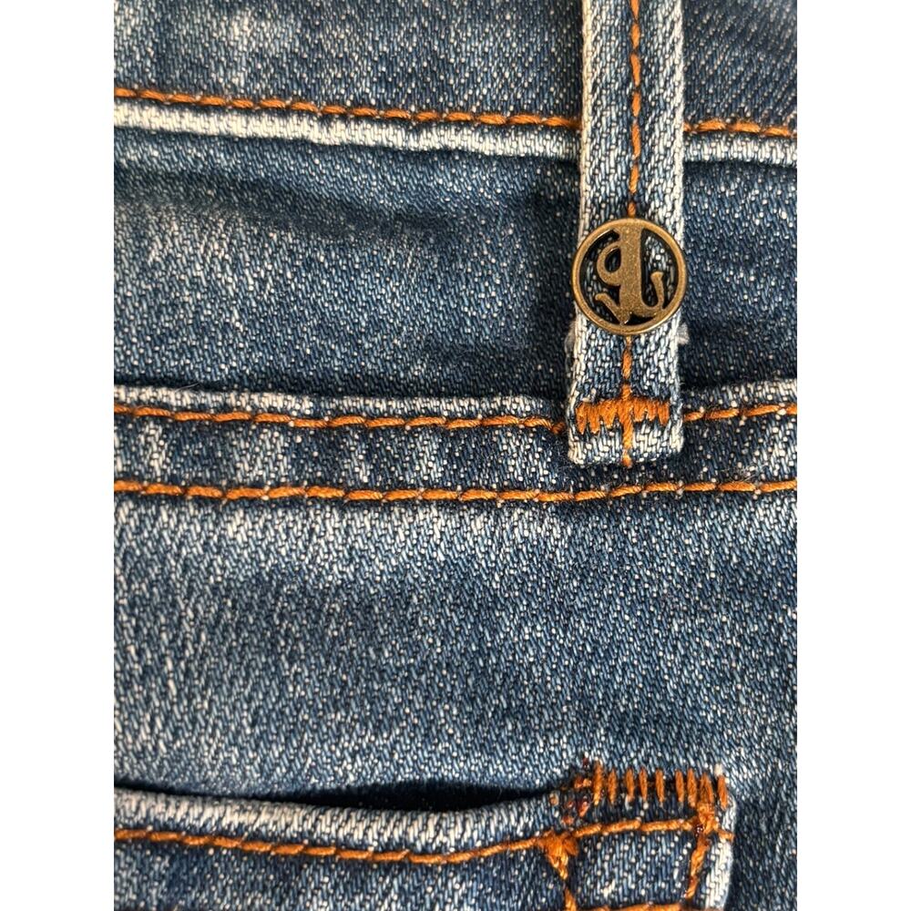 Driftwood Embroidered Floral Marilyn Jeans Size 27 Blue Mid Rise Straight Leg - Picture 8 of 11